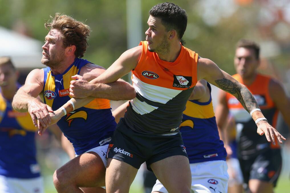 The Giants were too good for the Eagles at Narrandera Sportsground. Pictures: Les Smith and Getty Images