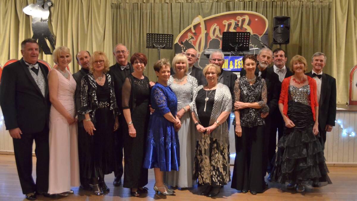 Ballgoers at the Silver Ball held at the Canowindra Services Club on Saturday.