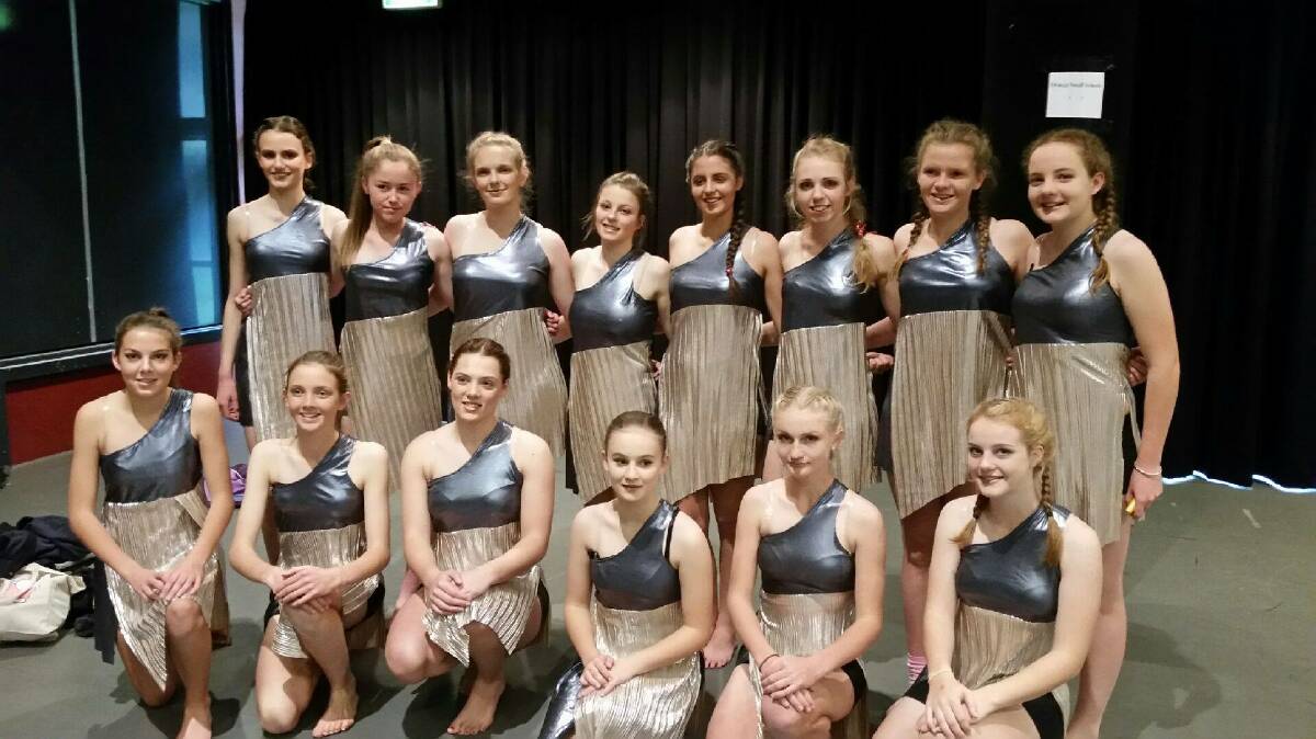 The Canowindra High School Dance Ensemble members who performed in Bathurst.