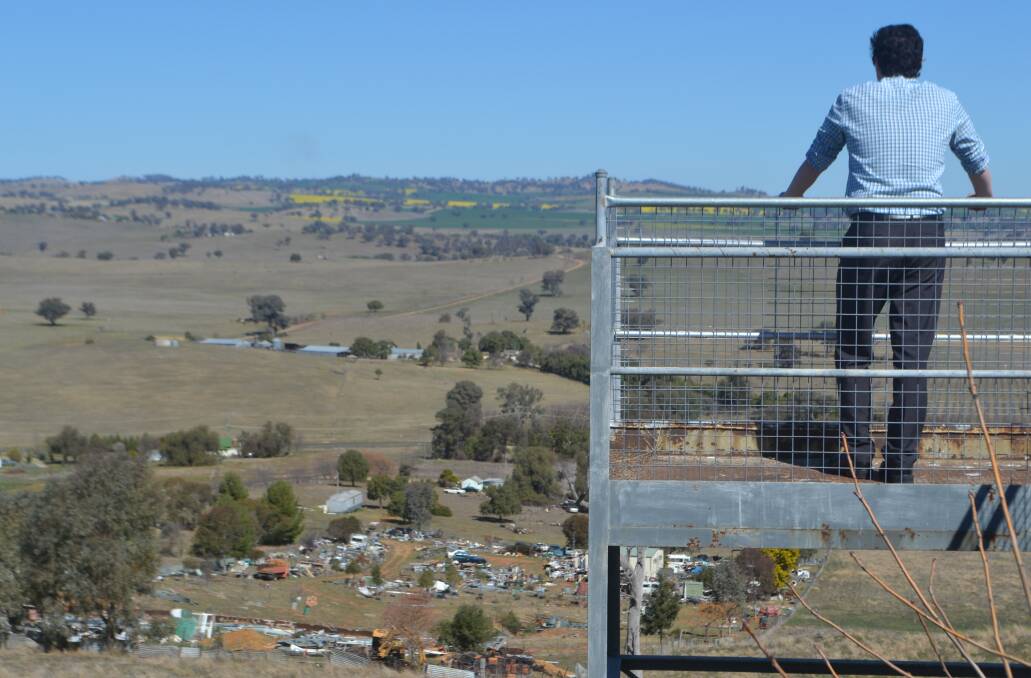 The view from Canowindra's Blue Jacket lookout, looking back toward's Cowra has been the subject of despair for Canowindra residents for some time.