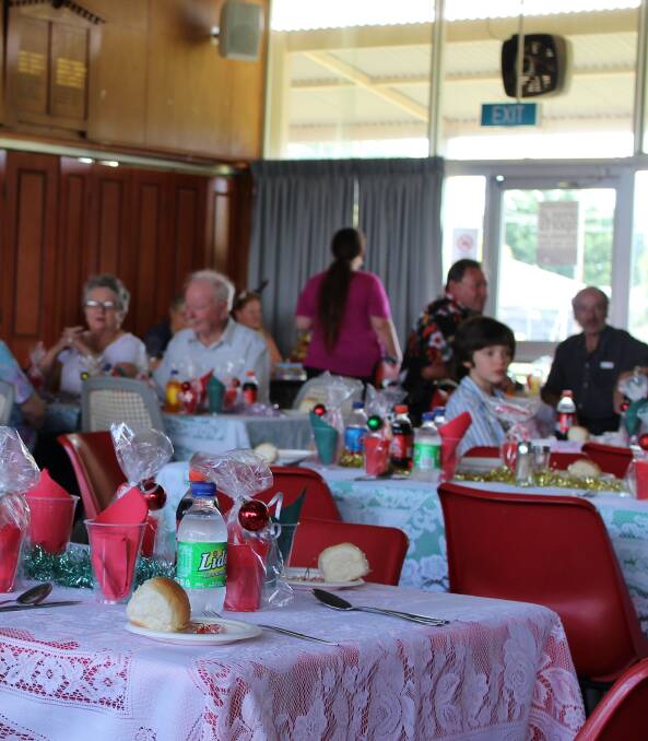 Residents enjoying Christmas lunch in Canowindra.