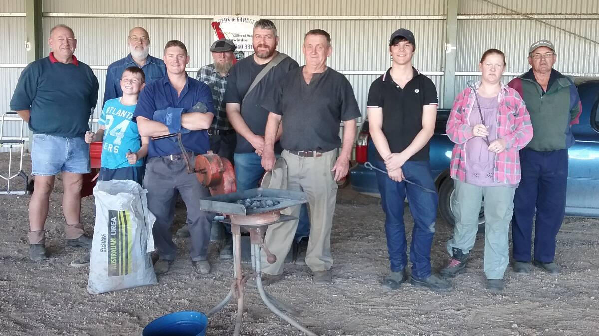 Some of the participants at the Blacksmiths Day held by the Canowindra Creative Centre.