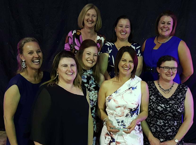  The team from Yates Baker McLean celebrate their 2016 Daroo Business Award.