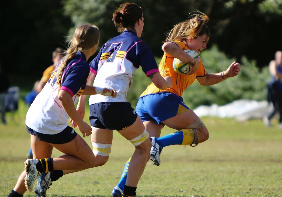 A REAL CHANCE: Grace Hamilton, in action for Sydney, is in the frame for Wallaroos selection. The squad for the Four Nations will be named on Thursday. Photo: ARU