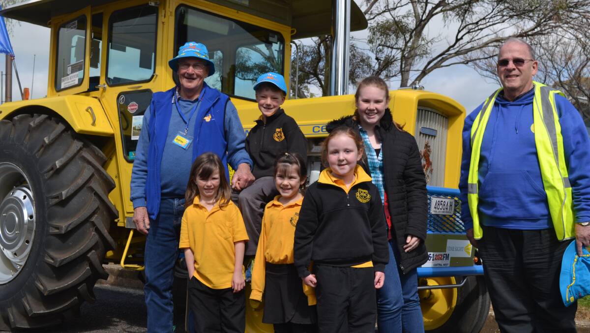 The Camp Quality Tractor Trek stopped in at Canowindra Public School for morning tea this morning.