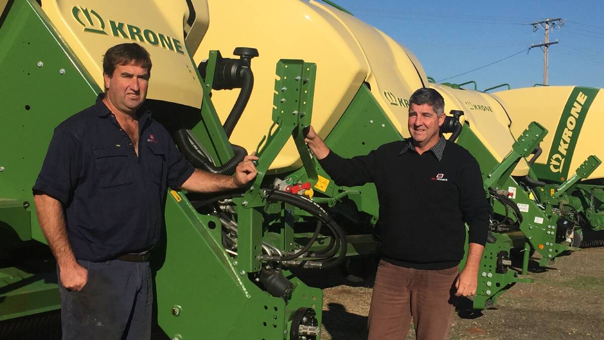 McClintocks Canowindra service manager Mark Boland and manager Richard McLeish at the Canowindra branch on Monday morning.