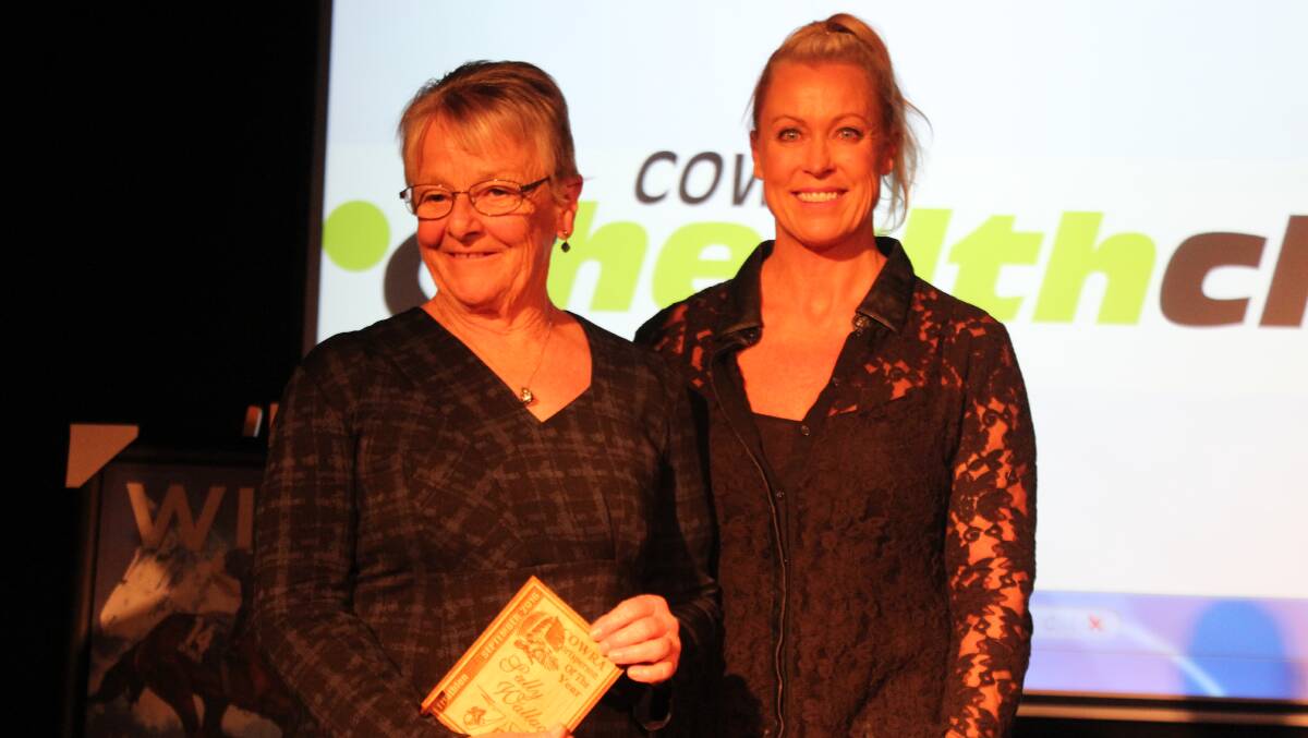 Sally Wallace and Lisa Curry at the awards night on Saturday.