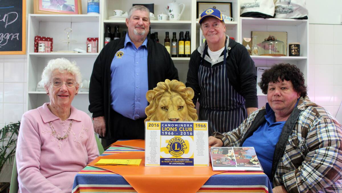 Current members: A few of the current members of the Canowindra Lions Club (L to R) Jan Jarrett, Darryl Fieldner, Tommy Jeffs and Eillen Flannery.