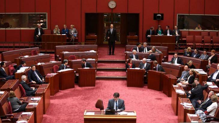 The Australian Senate: New anti-terrorism laws could potentially jail whistleblowers and journalists for up to 10 years for disclosing information regarding ASIO operations.  Photo: Andrew Meares