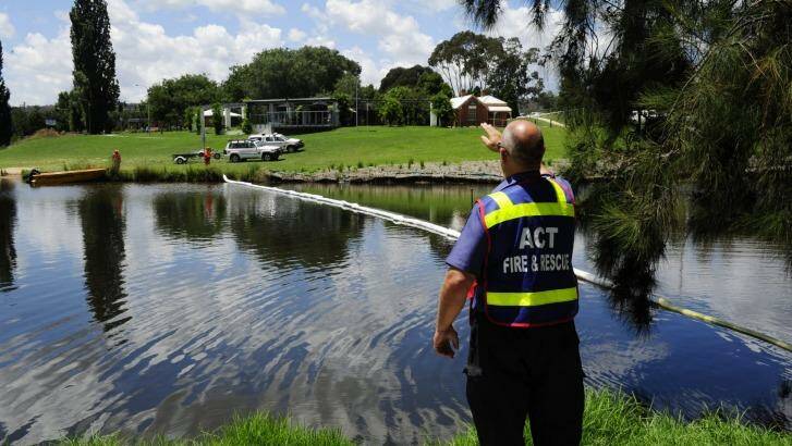 A suspected spill into Queanbeyan River is being investigated. Photo: Melissa Adams