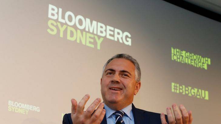 "It is just an easy mantra for international commentators and for analysts based overseas to say 'well, there's a bit of a housing bubble emerging in Australia'.": Speaking at an economic forum last week, Joe Hockey flatly denied Australia is in a property bubble. Photo: Daniel Munoz/Fairfax Media via Getty Images)