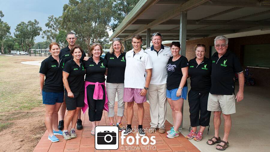 Members of the working party at the opening of the Canowindra Fitness Path. Photo by Federation Fotos.