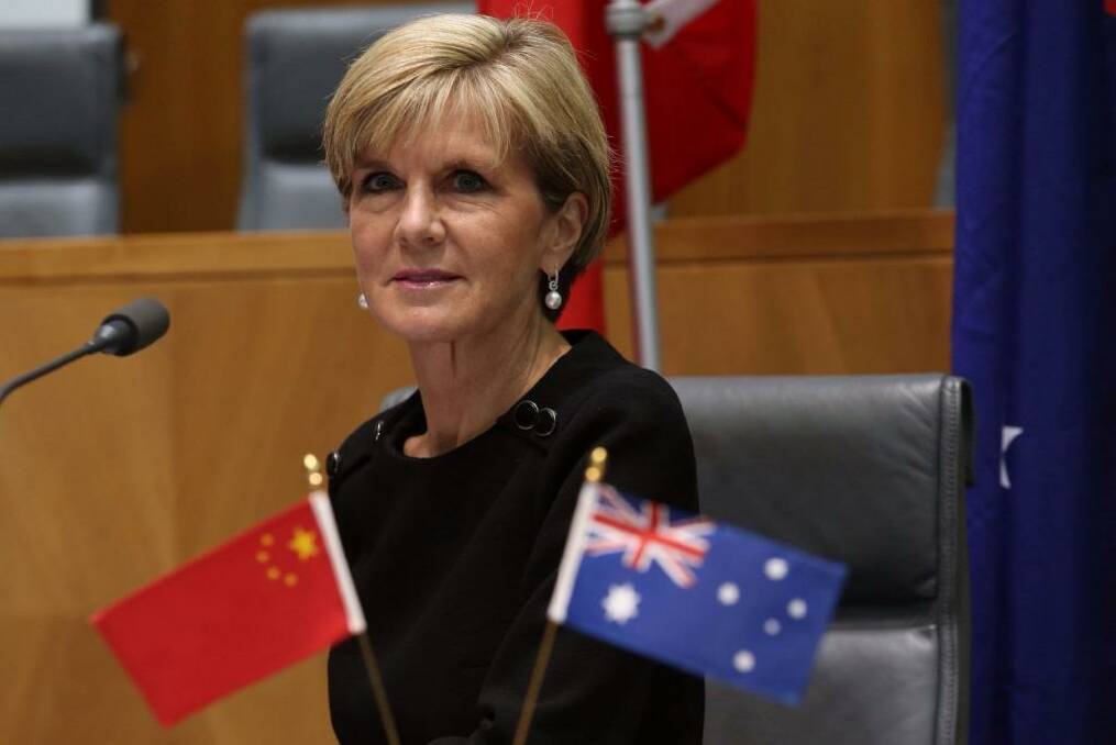 Foreign Affairs Minister Julie Bishop. Photo: Andrew Meares