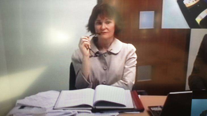 Former Queensland Director of Public Prosecutions Leanne Clare testifies by video link. Photo: audi-visual feed