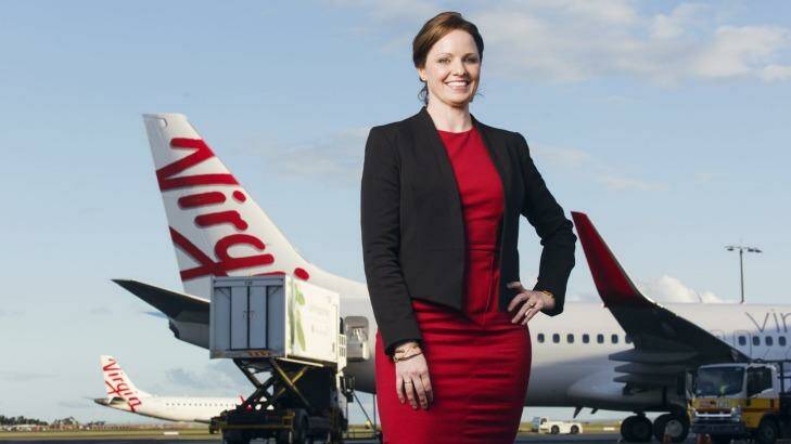 Caitlin Malone is Sydney Airport manager for Virgin Australia, the company most Australians surveyed would like to work for. Photo: James Brickwood