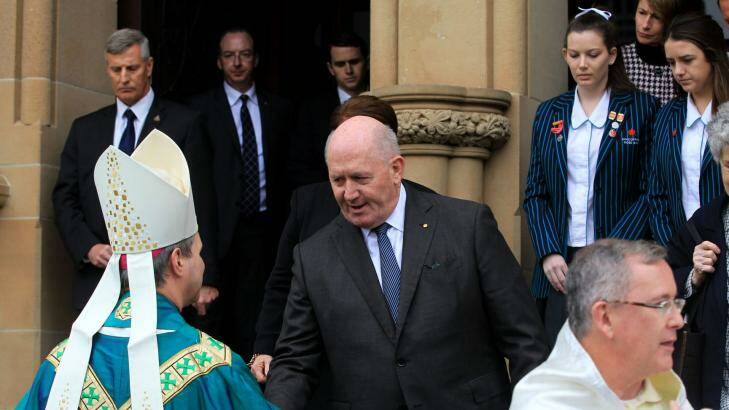Governor General Peter Cosgrove at St Mary's Cathedral in Sydney. Photo: James Alcock