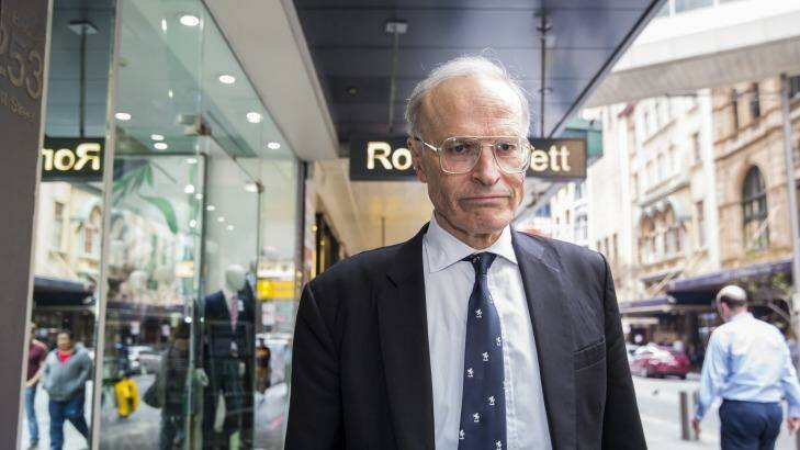 Decision pending: Dyson Heydon leaving the Royal Commission on Friday in Sydney. Photo: Anna Kucera