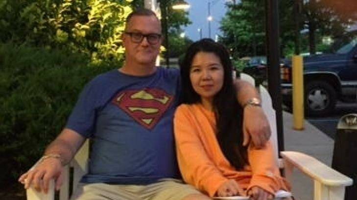 Jiang Ling, a Crown employee based in Shanghai, with her husband Jeff Sikkema. Photo: Supplied