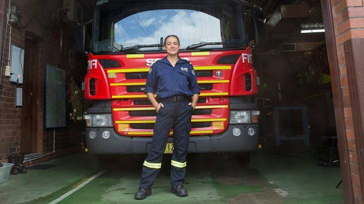 Firefighter Tara Lal, at Woollahra Fire Station, has written about her brother's suicide. Photo: Michele Mossop