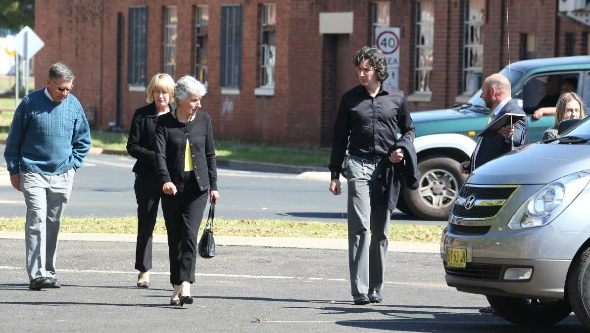 DISBELIEF: Stephanie Scott's family leaves Griffith Local Court on Wednesday morning.