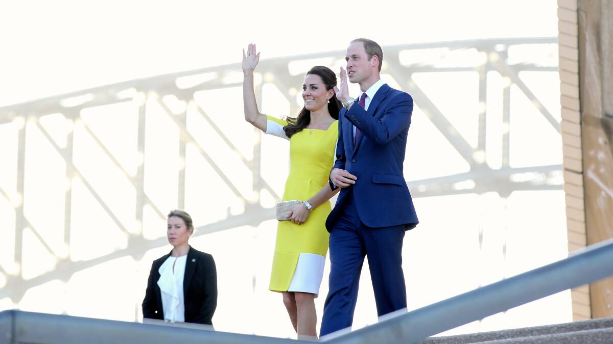 The Royals' arrive in Sydney Australia. 