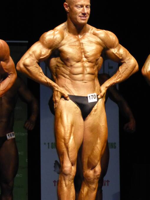 Marc Wheeldon competing at the World Fitness Federation's Australian Body Builder Championships. Photo contributed