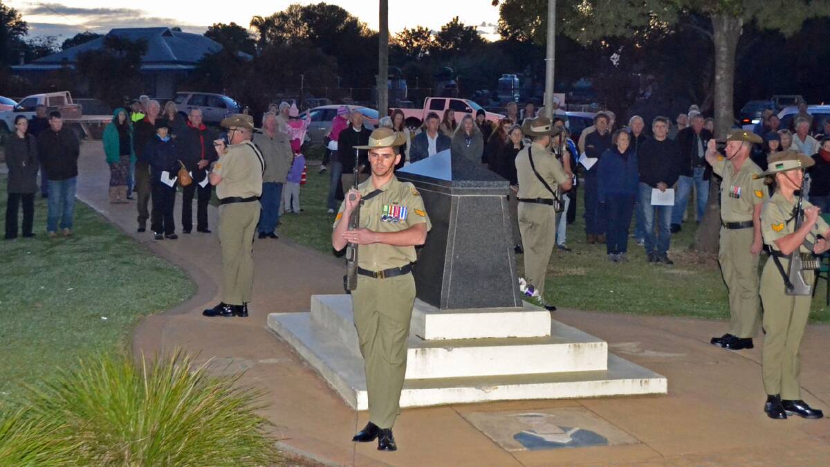 A large crowd gathered for the dawn service in Memorial Park on Anzac Day last year, with even more expected at the 6am service on Saturday.