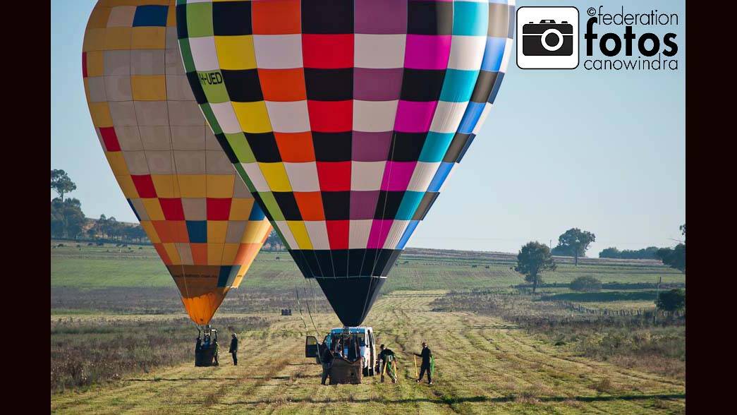 Last year's championship winner, Paul Gibbs will be easy to spot as he takes to the skies in his brand new balloon “Colourspace.” Photo by Federation Fotos. 