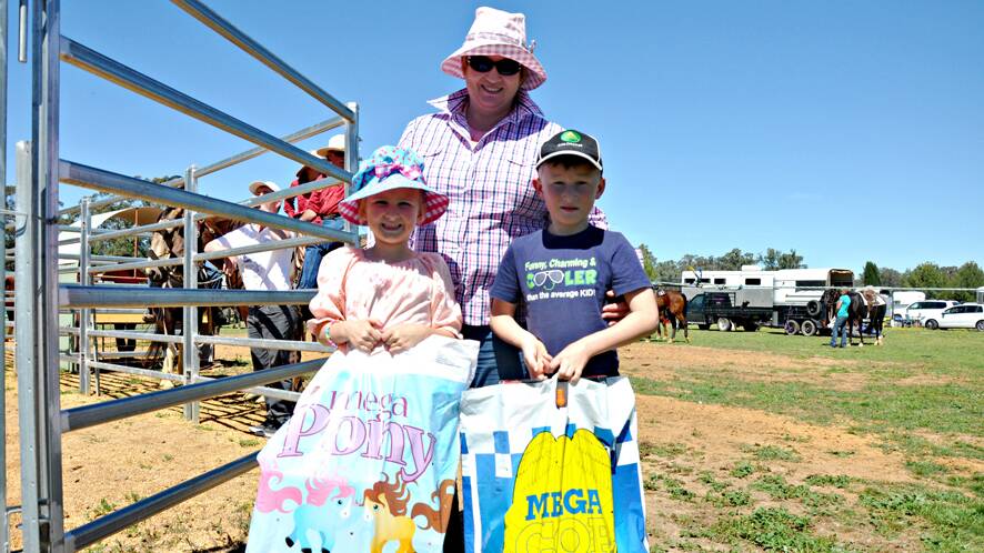 Sarah, Jen and Lachlan Shady of Cowra enjoy a day out at the 2013 Canowindra Show.
