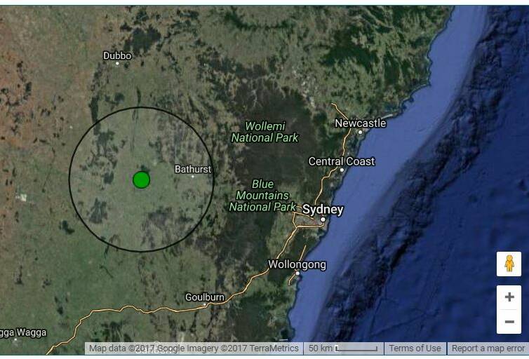 Geoscience Australia believes the earthquake could have been felt up to 84 kilometres away.