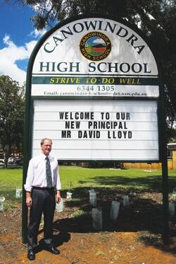 Same name but new face. Principal Dave Lloyd started his first day at Canowindra High School on Monday. Principal Dave Evans retired last week after nine years of service.