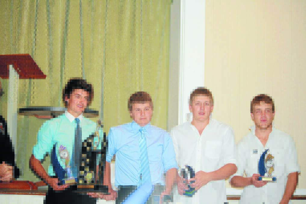 Matt McLean, Harry Whatman, Phil and Luke Tarrant, Best and Fairest recipents in Youth League.