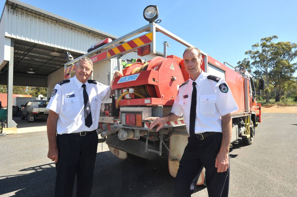 HANDOVER: Former superintendent, Dave Hoadley alongside the newly and formally appointed RFS manager for the Canobolas zone, Brett Bowden. Photo: FILE.