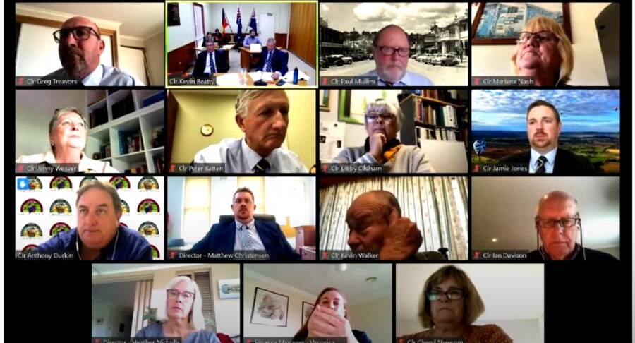 KEEPING DISTANCE: Cabonne councillors met for the first time online last week. 