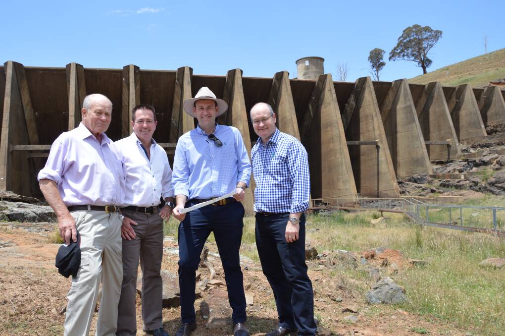 Member for Bathurst Paul Toole and Nationals MLS Sam Farraway with Central Tablelands Water deputy chairman Cr Kevin Walker and General Manager Gavin Rhodes. 