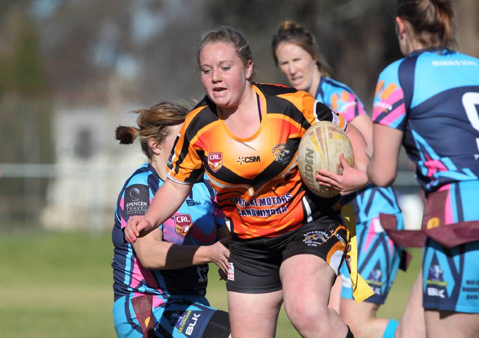 The Canowindra Tigers' Brittney Whatman during an earlier game. 