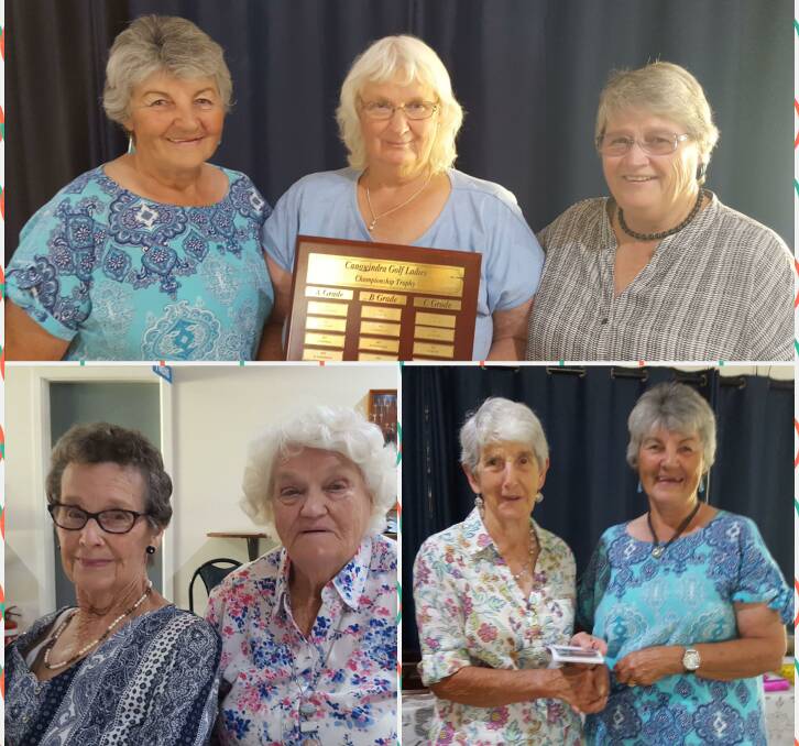 Pictured from top (Anticlockwise) - Julie Fairley, Helen Kemper and Maureen Lawrence; Margaret Sharp and Anne Cassidy; Edna Hughes and Julie Fairley.