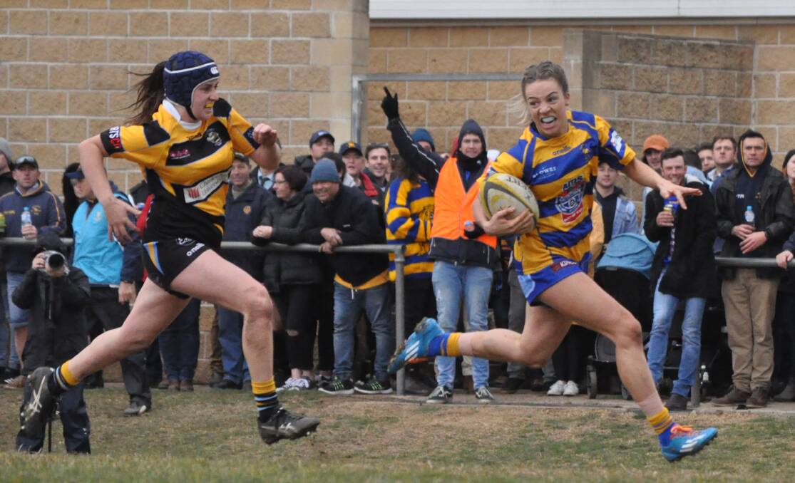 ON THE FLY: Bulldogs gun Claudia McLaren would be ideal in the new CWRU women's rugby sevens competition to run each Friday night. 