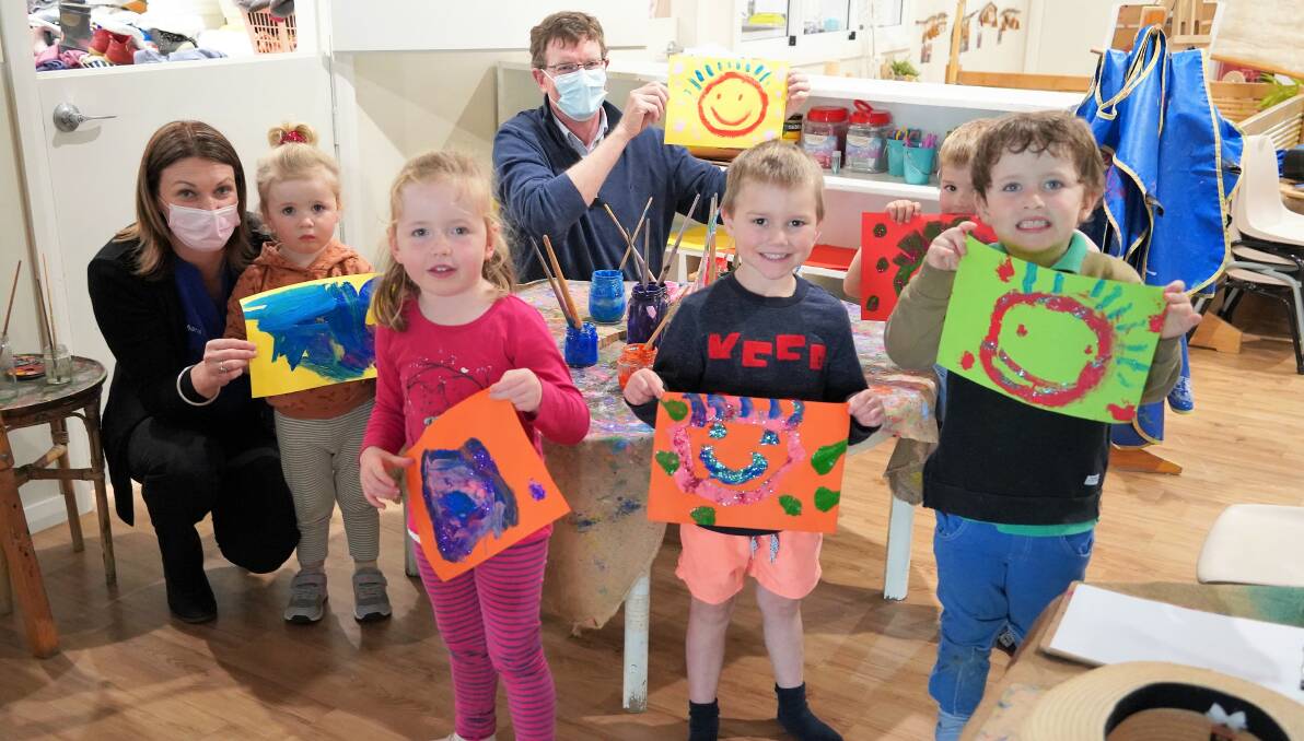 EXTRA FUNDING: Molong Early Learning Centre director Sharni Duncan, Macy Colquhoun, Quinine Ewin, Beau Travis, Isaac Hobbs and Oliver Townsend. Photo: SUPPLIED