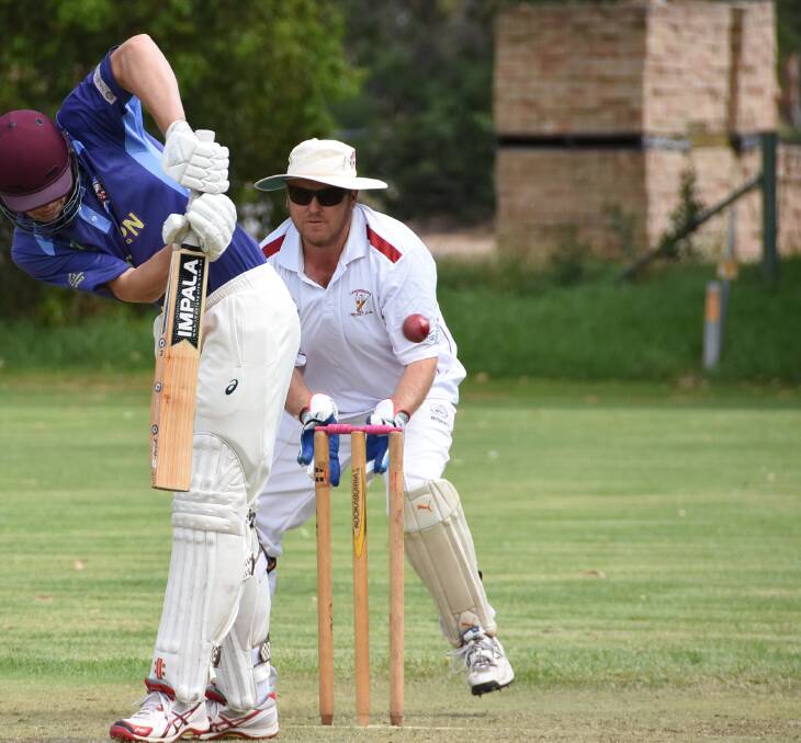 Craig Carpenter (keeper) was the top scorer for Canowindra against Cudal last weekend. File photo.