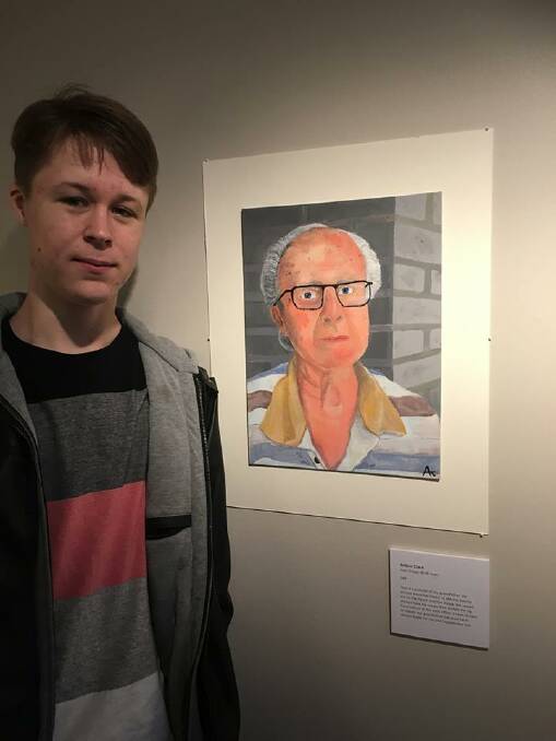 A work by Canowindra's Angus Clark is hanging in the Orange Regional Gallery alongside the 2018 Archibald prizewinner. Photo Facebook.