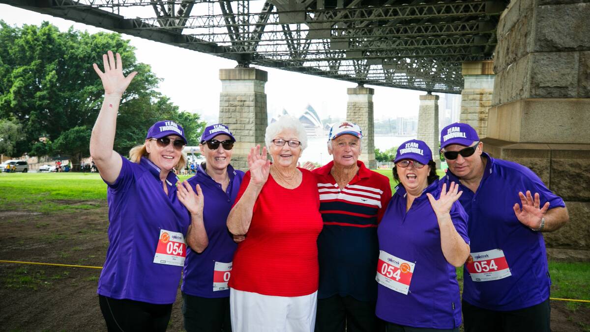Team Thornhill with Betty and Brian Thornhill. The team took part in a 30km trek to help raise money for the Fred Hollows Fonudation.
