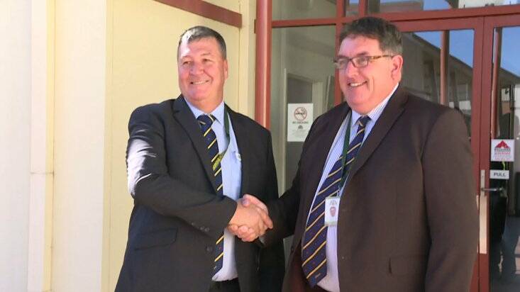 Cabonne mayor Kevin Beatty with Canowindra based councillor Anthony Durkin.