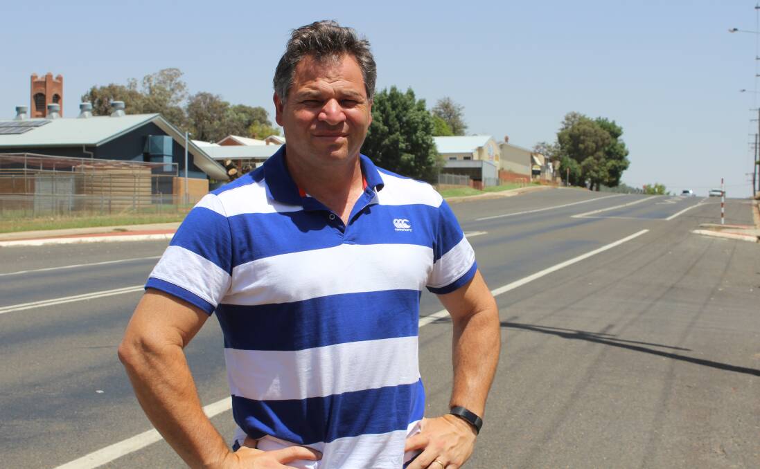 Member for Orange Phil Donato in Canowindra. Mr Donato is pushing for a greater police presence in Canowindra. NSW Police have told him that the Canowindra vacancy will be filled in October