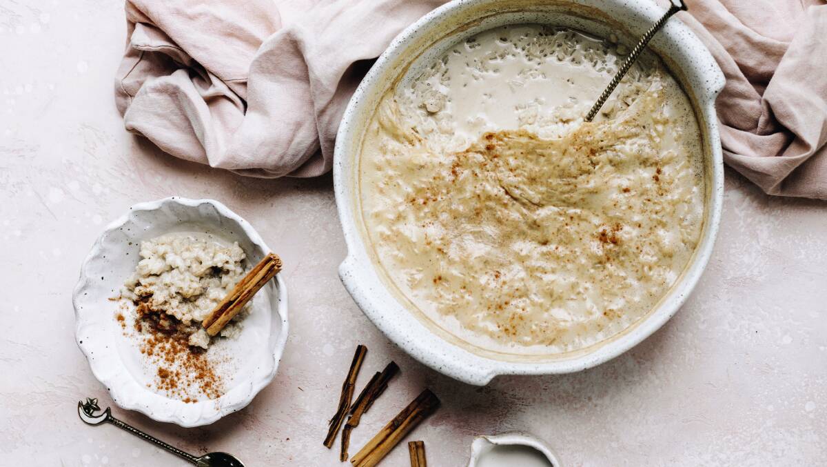 Nana's baked rice pudding. Picture: Supplied