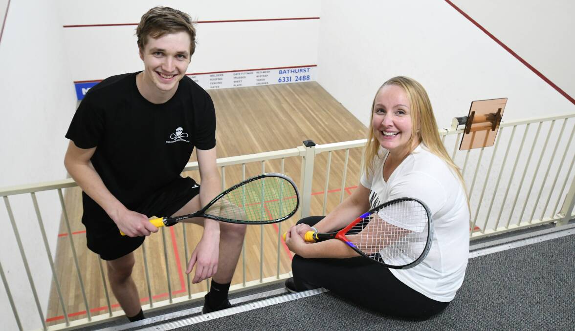 CHAMPIONS: Rohan Toole and Shannon McNamara were victorious in their Bathurst Open Squash campaigns. Photo: CHRIS SEABROOK