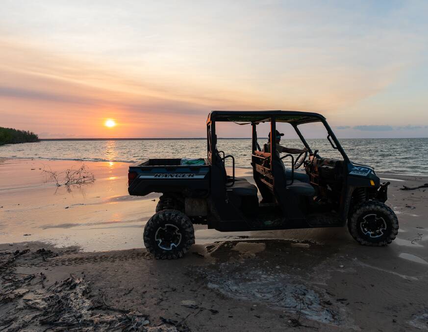 A buggy ride down the beach for sunset drinks and nibbles. Picture: Michael Turtle