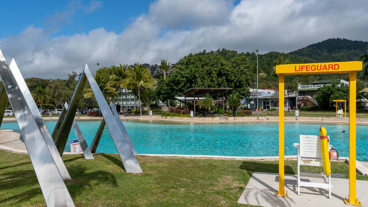 The free public pool at the Airlie Beach Lagoon.
