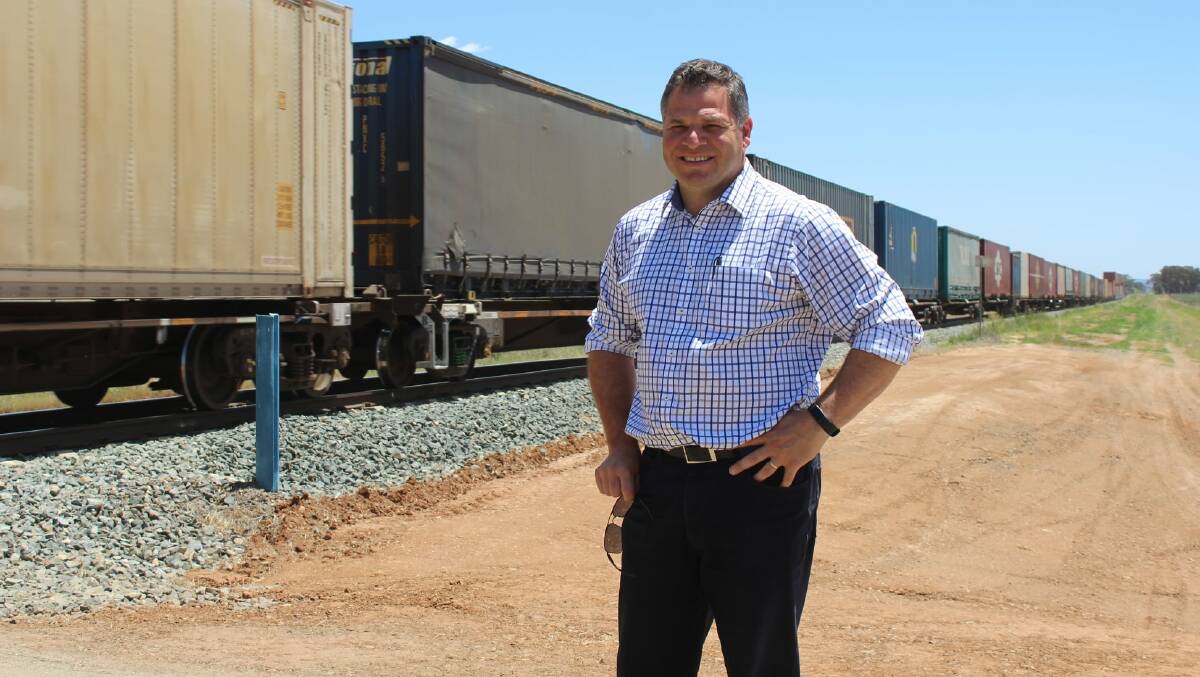 Phil Donato at a level crossing near Parkes last year. The Inland Rail project will deliver significant increases in rail movements and, consequently, increased danger to vehicles crossing at the many uncontrolled level crossings along the track. 