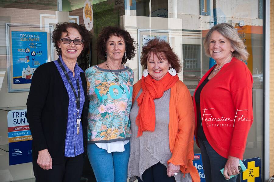 Organiser, Catherine Obrien form Eddys of Canowindra with Dot Cain and Donna Mirto, who will be supplying some of the fashions on the day and pharmacist Vicki Grant, you can grab your tickets from he Canowindra Pharmacy for this fundraiser.  

